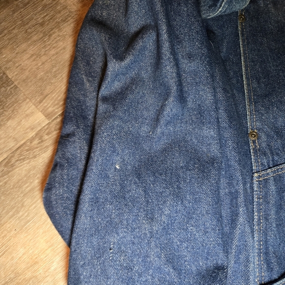 Vintage 80s Rustler Dark Wash Jean Jacket Made In USA Trucker Denim Siz… - Picture 4 of 12